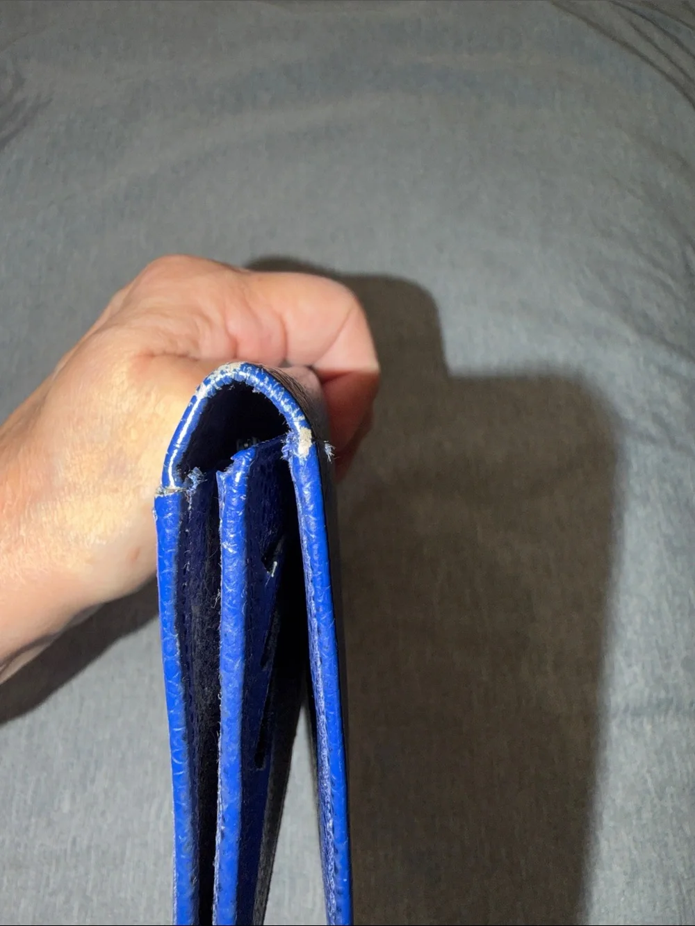 Givenchy Navy Blue Pebbled Leather Continental Wallet Clutch
